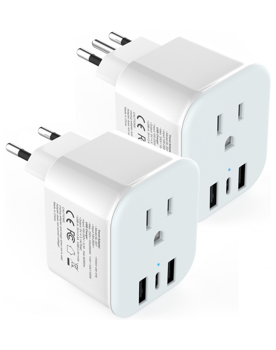 507 Fold European Travel Plug Adapter