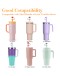 4Pcs Straw Covers Cap for 40-20 Oz Stanley Tumbler with Handle, 0.4in 10mm Soft Silicone Straw Toppers Protector Lid for Stanley Cup Accessories, Dust-proof and Leak-proof Reusable Straw Tips Lids