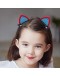 2 inch Felt Cat Ears Hair Clip, Glamfields 14pcs Cute Glitter Sparkly Small Hair Barrettes for Toddlers Girls Kids Party Cosplay