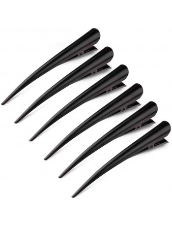 Glamfields 6 Pack Large Alligator Hair Clips for Styling Salon Sectioning 5 inch Rust-Proof Durable Non-Slip Duckbill Metal Clips for Women Thick and Thin Hair