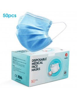 50 Disposable Face Masks Surgical Medical Dental Industrial Quality 3-Ply New