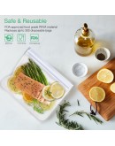 6pack reusable food storage bags - Glamfields BPA Free Leak-proof Snacks Bags for kids Adult Lunch | Freezer | Fruit | Travel - FDA Certified