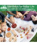 6pack reusable food storage bags - Glamfields BPA Free Leak-proof Snacks Bags for kids Adult Lunch | Freezer | Fruit | Travel - FDA Certified