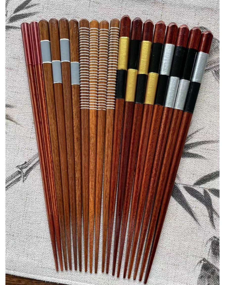 GLAMFIELDS 12 Inches Long Wenge Wood Chopsticks for Hotpot Reusable Chinese  Style Chopsticks Kitchen Chop Sticks 2 Pairs